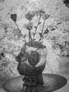 Head with Flowers