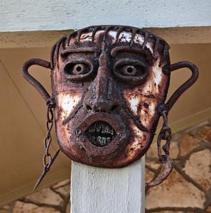 Mask at Judy and Gil Nicholls' house